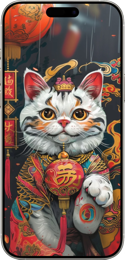 TPU чехол China Cat v2 для Apple iPhone 16 Pro - 6135b-3708 изображение 