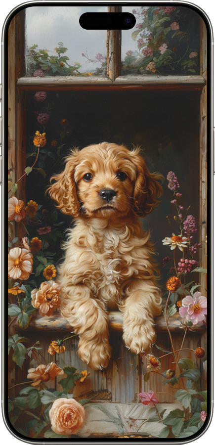 TPU чехол Щенок cocker spaniel для Apple iPhone 16 Pro - 6136b-3708 изображение 