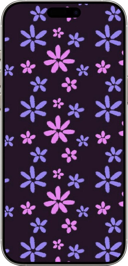 TPU чехол с  цветами для Apple iPhone 16 Pro - 6258b-3708 изображение 