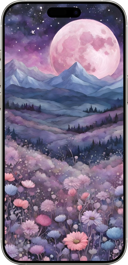 TPU чехол Ночь луна арт для Apple iPhone 16 Pro - 6319b-3708 изображение 