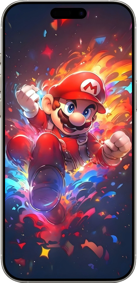 TPU чехол Супер Марио для Apple iPhone 16 Pro - 6342b-3708 изображение 