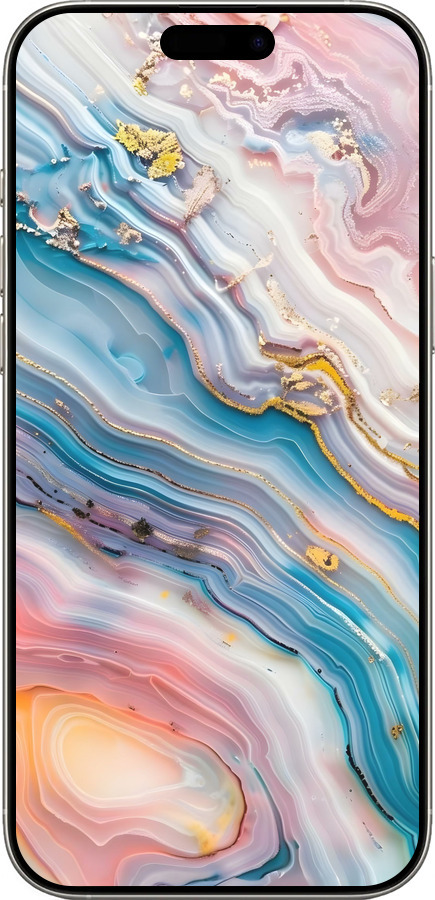 TPU чехол Мрамор красивый для Apple iPhone 16 Pro - 6376b-3708 изображение 