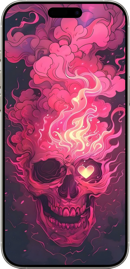 TPU чехол Череп арт для Apple iPhone 16 Pro - 6385b-3708 изображение 