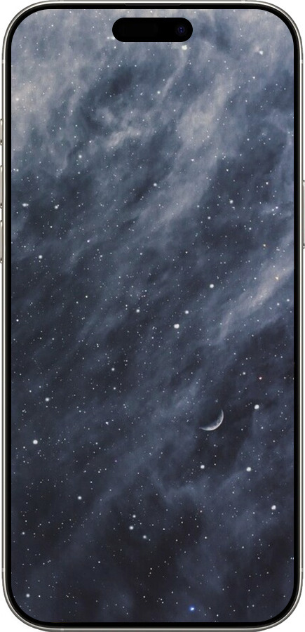TPU чехол Голубые облака, Голубая луна для Apple iPhone 16 Pro - 6398b-3708 изображение 
