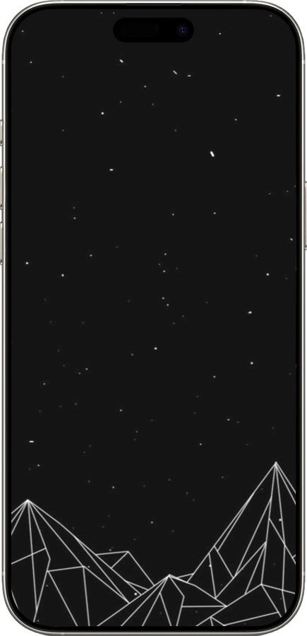TPU чехол Черно белые абстрактные горы для Apple iPhone 16 Pro - 6437b-3708 изображение 