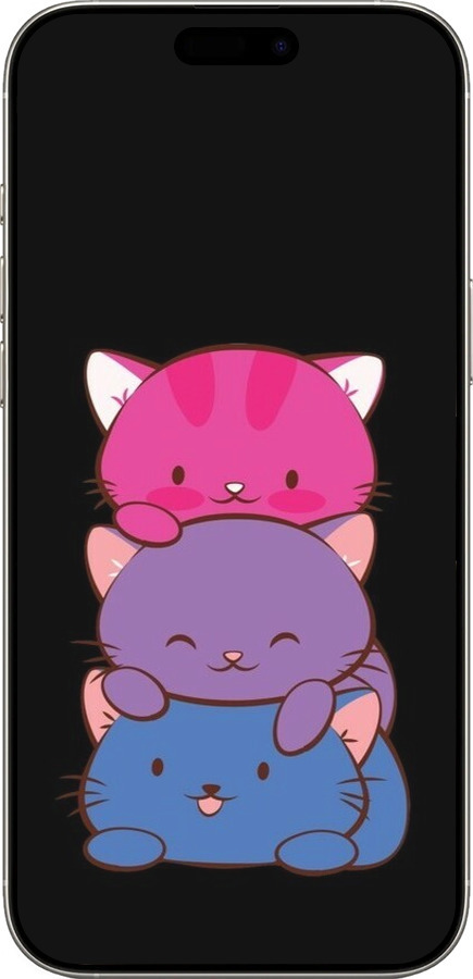 TPU чехол Милые кошки для Apple iPhone 16 Pro - 6518b-3708 изображение 
