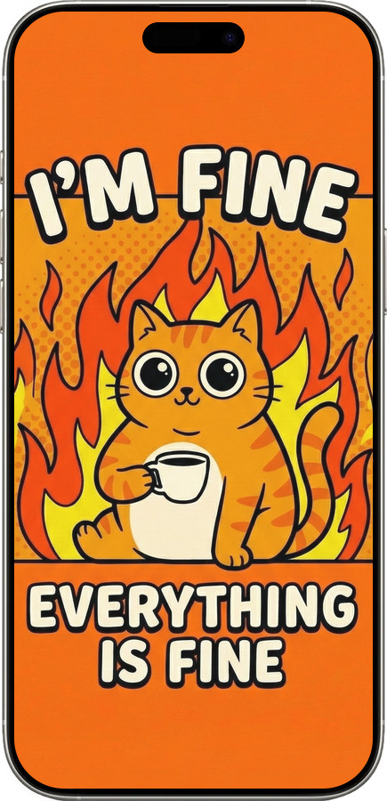 TPU чехол Funny Cat для Apple iPhone 16 Pro - 6786b-3708 изображение 