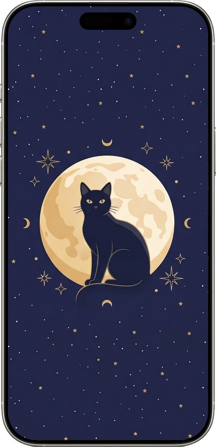 TPU чехол Cute Cat Celestial/Witchy для Apple iPhone 16 Pro - 6787b-3708 изображение 