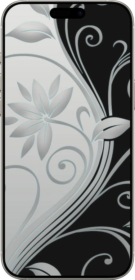 TPU чехол Цветы на чёрно-белом фоне для Apple iPhone 16 Pro - 840b-3708 изображение 