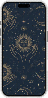 Чохол Bumper чехол Celestial Harmony: Sun & Moon Gold Mystic Pattern для Apple iPhone 16 Pro - 6778pc-3708 изображение 