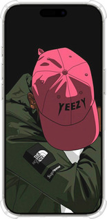 Силикон с усиленными углами чехол logo de yeezy для Apple iPhone 16 Pro - 3995sp-3708 изображение 