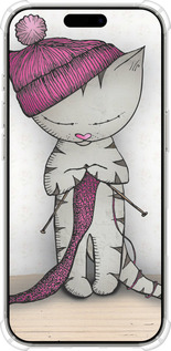 Силіконовий протиударний с посиленими кутами чехол Кішка рукодільниця для Apple iPhone 16 Pro - 4056sp-3708 изображение 