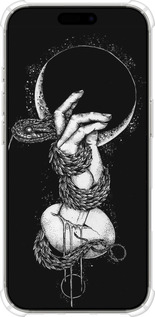 Силикон с усиленными углами чехол Змея в руке для Apple iPhone 16 Pro - 4149sp-3708 изображение 