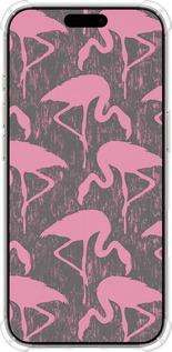 Силикон с усиленными углами чехол Vintage-Flamingos для Apple iPhone 16 Pro - 4171sp-3708 изображение 
