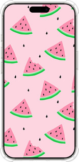 Силіконовий протиударний с посиленими кутами чехол Рожевий кавун для Apple iPhone 16 Pro - 4314sp-3708 изображение 