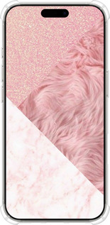 Силикон с усиленными углами чехол Розовые текстуры для Apple iPhone 16 Pro - 4343sp-3708 изображение 