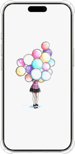 Силикон с усиленными углами чехол Шарики для Apple iPhone 16 Pro - 4387sp-3708 изображение 