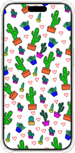 Силіконовий протиударний с посиленими кутами чехол Кактуси 4 для Apple iPhone 16 Pro - 4856sp-3708 изображение 