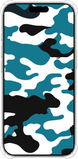 Силіконовий протиударний с посиленими кутами чехол Камуфляж прозорий фон для Apple iPhone 16 Pro - 4877sp-3708 изображение 