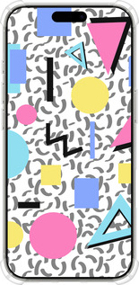 Силіконовий протиударний с посиленими кутами чехол Color shapes для Apple iPhone 16 Pro - 4893sp-3708 изображение 