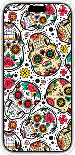 Силикон с усиленными углами чехол Черепа для Apple iPhone 16 Pro - 5471sp-3708 изображение 