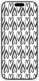 Силикон с усиленными углами чехол Сердца v2 для Apple iPhone 16 Pro - 5497sp-3708 изображение 