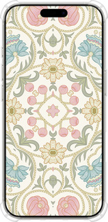 Силіконовий протиударний с посиленими кутами чехол Квітковий орнамент v2 для Apple iPhone 16 Pro - 5513sp-3708 изображение 