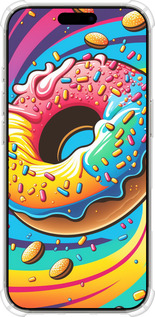 Силіконовий протиударний с посиленими кутами чехол Пончик веселка для Apple iPhone 16 Pro - 5584sp-3708 изображение 