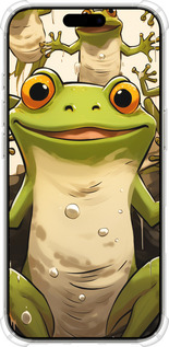 Силикон с усиленными углами чехол Веселая жаба для Apple iPhone 16 Pro - 5658sp-3708 изображение 