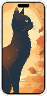 Силикон с усиленными углами чехол Черная кошка v2 для Apple iPhone 16 Pro - 5830sp-3708 изображение 