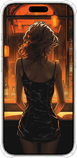 Силіконовий протиударний с посиленими кутами чехол Чохол для телефону Дівчина в барі для Apple iPhone 16 Pro - 5947sp-3708 изображение 