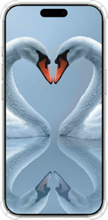 Силіконовий протиударний с посиленими кутами чехол Лебеді для Apple iPhone 16 Pro - 6007sp-3708 изображение 