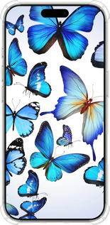 Силикон с усиленными углами чехол Бабочки для Apple iPhone 16 Pro - 6023sp-3708 изображение 