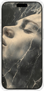 Силіконовий протиударний с посиленими кутами чехол Мармурова жінка для Apple iPhone 16 Pro - 6040sp-3708 изображение 