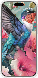 Силикон с усиленными углами чехол Сказочная колибри для Apple iPhone 16 Pro - 6051sp-3708 изображение 