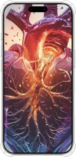 Силикон с усиленными углами чехол Crystal Heart для Apple iPhone 16 Pro - 6070sp-3708 изображение 