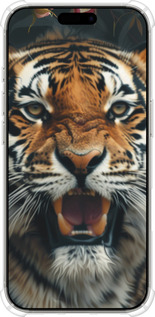 Силикон с усиленными углами чехол Тигровое величие для Apple iPhone 16 Pro - 6080sp-3708 изображение 