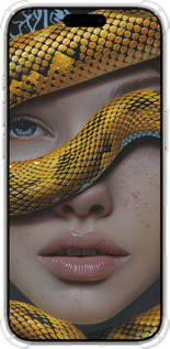 Силикон с усиленными углами чехол Объятия змеи для Apple iPhone 16 Pro - 6081sp-3708 изображение 