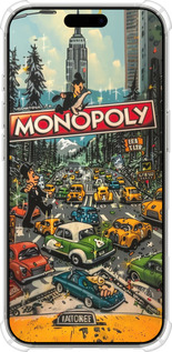 Силикон с усиленными углами чехол Городской драйв Monopoly для Apple iPhone 16 Pro - 6088sp-3708 изображение 
