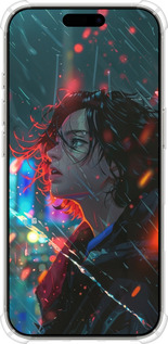 Силикон с усиленными углами чехол Ночные огни для Apple iPhone 16 Pro - 6096sp-3708 изображение 