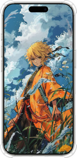 Силикон с усиленными углами чехол Zenitsu Agatsuma для Apple iPhone 16 Pro - 6117sp-3708 изображение 