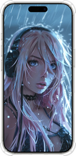 Силикон с усиленными углами чехол Неоновый дождь для Apple iPhone 16 Pro - 6119sp-3708 изображение 