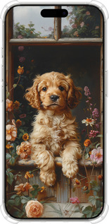 Силикон с усиленными углами чехол Щенок cocker spaniel для Apple iPhone 16 Pro - 6136sp-3708 изображение 