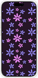 Силикон с усиленными углами чехол с  цветами для Apple iPhone 16 Pro - 6258sp-3708 изображение 