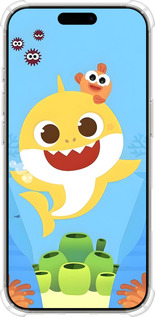 Силикон с усиленными углами чехол Бейби Шарк для Apple iPhone 16 Pro - 6303sp-3708 изображение 