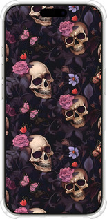 Силіконовий протиударний с посиленими кутами чехол Черепи та троянди для Apple iPhone 16 Pro - 6316sp-3708 изображение 