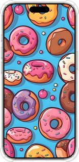 Силикон с усиленными углами чехол Пончики для Apple iPhone 16 Pro - 6318sp-3708 изображение 