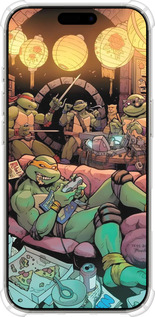 Силикон с усиленными углами чехол Черепашки нинзя для Apple iPhone 16 Pro - 6346sp-3708 изображение 