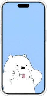 Силикон с усиленными углами чехол Милый мишка для Apple iPhone 16 Pro - 6357sp-3708 изображение 