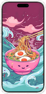 Силіконовий протиударний с посиленими кутами чехол Рамен для Apple iPhone 16 Pro - 6360sp-3708 изображение 